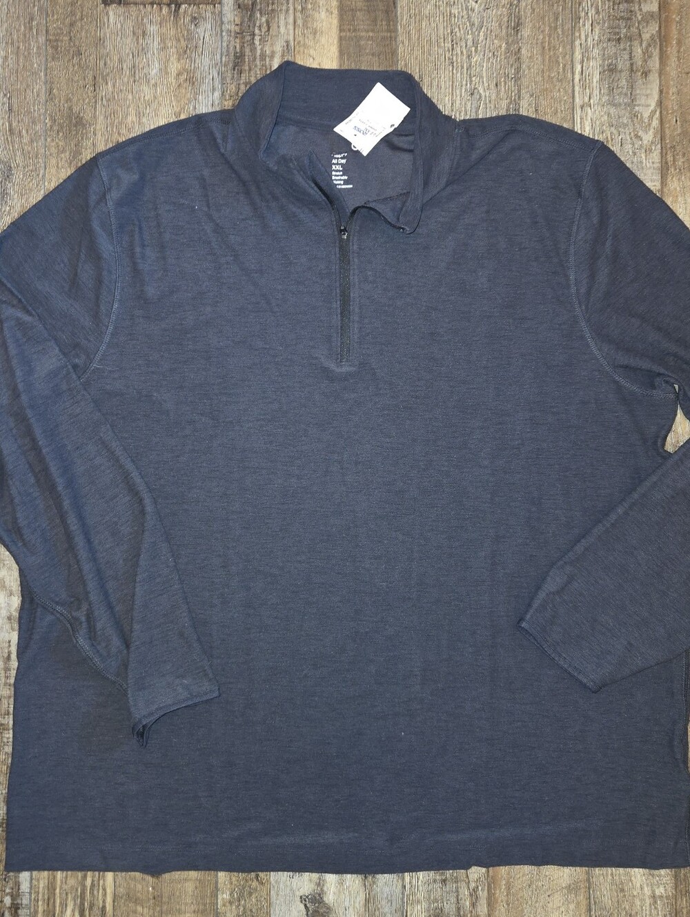Mens Quarter-Zip Long Sleeve Pullover Shirt